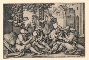 Pracovní konverzace se svými přáteli od Hans Sebald Beham