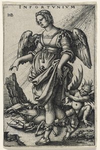Neštěstí (Das Ungluck) (rytina na položený papír) od Hans Sebald Beham
