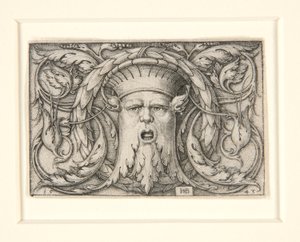 Panel s maskaronem (ornament s maskou) od Hans Sebald Beham