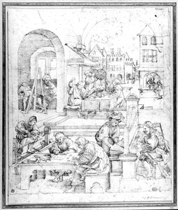 Věda, umění a obchod (pero a inkoust) od Hans Sebald Beham