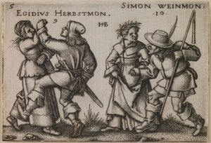 "Září a říjen" z cyklu "Selská slavnost aneb Dvanáct měsíců" od Hans Sebald Beham