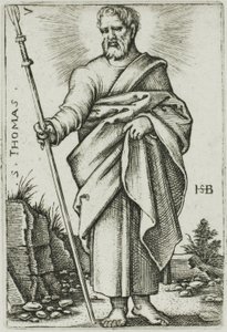 Sv. Tomáš, deska 7 z Dvanácti apoštolů od Hans Sebald Beham