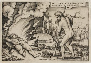 The Death of Hercules, from The Labors of Hercules od Hans Sebald Beham