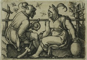 Blázen a bláznivá žena od Hans Sebald Beham