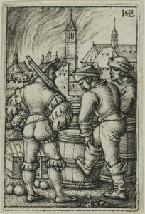 Stráž u sudů s prachem od Hans Sebald Beham