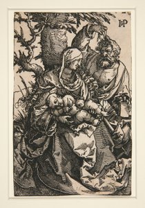 Svatá rodina pod stromem od Hans Sebald Beham