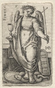 Poznání Boha a sedm kardinálních ctností: Věrnost - Fides od Hans Sebald Beham