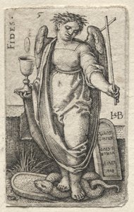 Poznání Boha a sedm kardinálních ctností: Věrnost - Fides. od Hans Sebald Beham