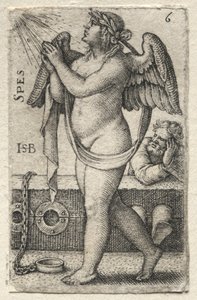 Poznání Boha a sedm kardinálních ctností: Naděje - Spes. od Hans Sebald Beham