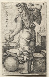 Poznání Boha a sedm kardinálních ctností: Střídmost - Temperancia. od Hans Sebald Beham