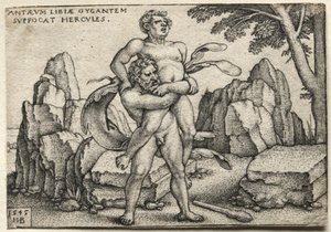The Labors of Hercules: Hercules Crushing Antaeus, 1545. od Hans Sebald Beham