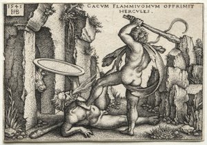 The Labors of Hercules: Hercules Killing the Giant Cacus, 1545. od Hans Sebald Beham