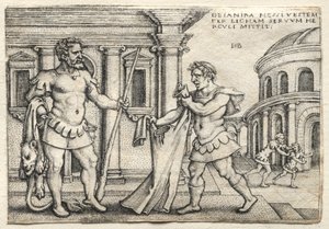 Herkules přijímá oděv namočený v Nesově krvi od Hans Sebald Beham