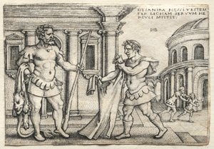 The Labors of Hercules: Hercules Receiving the Garment Steeped in Nessus Blood, 1542. od Hans Sebald Beham