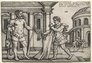 Herkules přijímající oděv namočený v krvi Nessuse, 1542. od Hans Sebald Beham