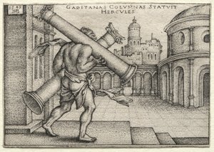The Labors of Hercules: Hercules and the Columns of Gades, 1545. od Hans Sebald Beham