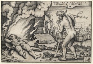 Herkules na hranici, 1548. od Hans Sebald Beham