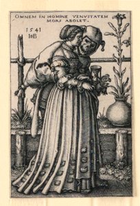 Paní a smrt od Hans Sebald Beham