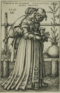 Paní a smrt od Hans Sebald Beham