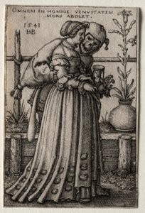 Dáma smrti se vydávala za blázna, 1541. od Hans Sebald Beham
