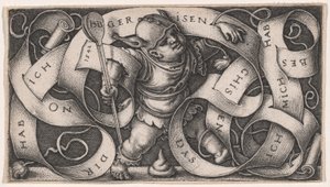 Malý šašek od Hans Sebald Beham