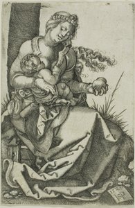 Panna s hruškou od Hans Sebald Beham