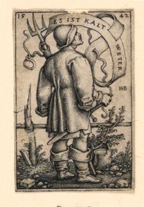 The Weather Peasant: „Je chladné počasí“ od Hans Sebald Beham