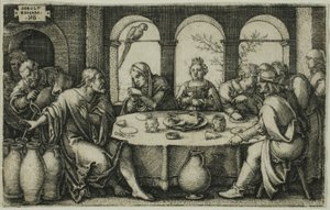 Svatba v Káně od Hans Sebald Beham