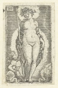 Venuše v Amorovi od Hans Sebald Beham