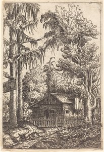 Krajina s výhledem na selskou chalupu, 1551.