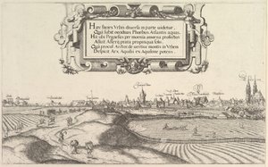 Pohled na Norimberk, na východ, levá deska, 1552.