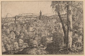 Pohled na Steyr na Enns, 1554.