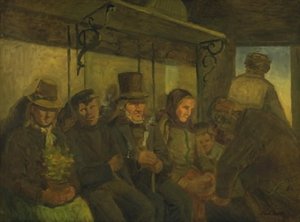 Cestující v oddělení třetí třídy od Hans Smidth