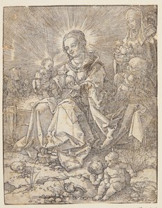 Madonna na travnatém břehu od Hans Springinklee