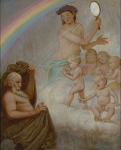 Duben (bohyně jara zažene zimu) od Hans Thoma