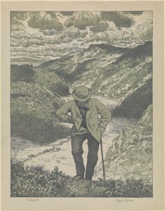 Poutník (Meisterblatt) od Hans Thoma
