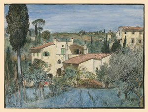 Vila na okraji Florencie od Hans Thoma