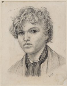 Autoportrét mladého člověka od Hans Thoma