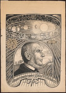 Návrh obálky pro knihu „Věčný kalendář v obrazech“ od Hans Thoma