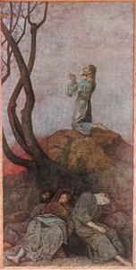 Agónie v zahradě, ilustrace z 