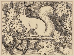 Ilustrace k učebnici: Eichhorn od Hans Thoma
