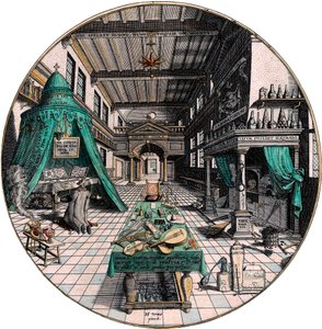 Alchymistická laboratoř, 1595.