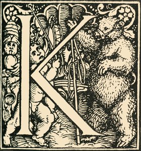 K - An Alphabet od Hanse Weiditze, c1520-1521, 1908. od Hans Weiditz