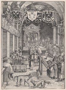 Maxmilián I. Slyšení mše, ca. 1515. od Hans Weiditz