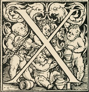 X - An Alphabet od Hanse Weiditze, c1520-1521, 1908. od Hans Weiditz
