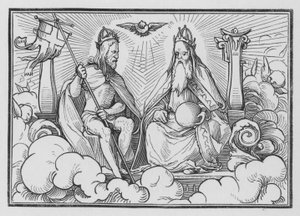 Předpověď království Kristova, Žalm CX, 1 od Hans after Holbein the Younger