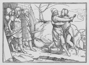 Amasa je zabit Joabem, 2. Samuel XX, 10 od Hans after Holbein the Younger