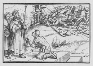 David naříká nad Saulem a Jonatanem, 2. Samuelova I., 11 od Hans after Holbein the Younger