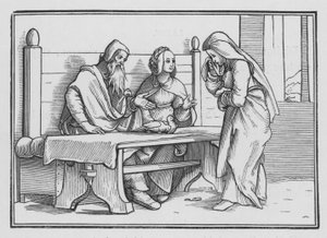 Hannah v žalu se modlí za dítě, 1. Samuelova I., 10 od Hans after Holbein the Younger