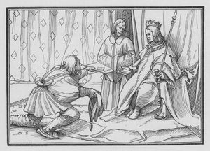 Hiram Sendeth blahopřeje Solomonovi, 1. králi V, 1 od Hans after Holbein the Younger